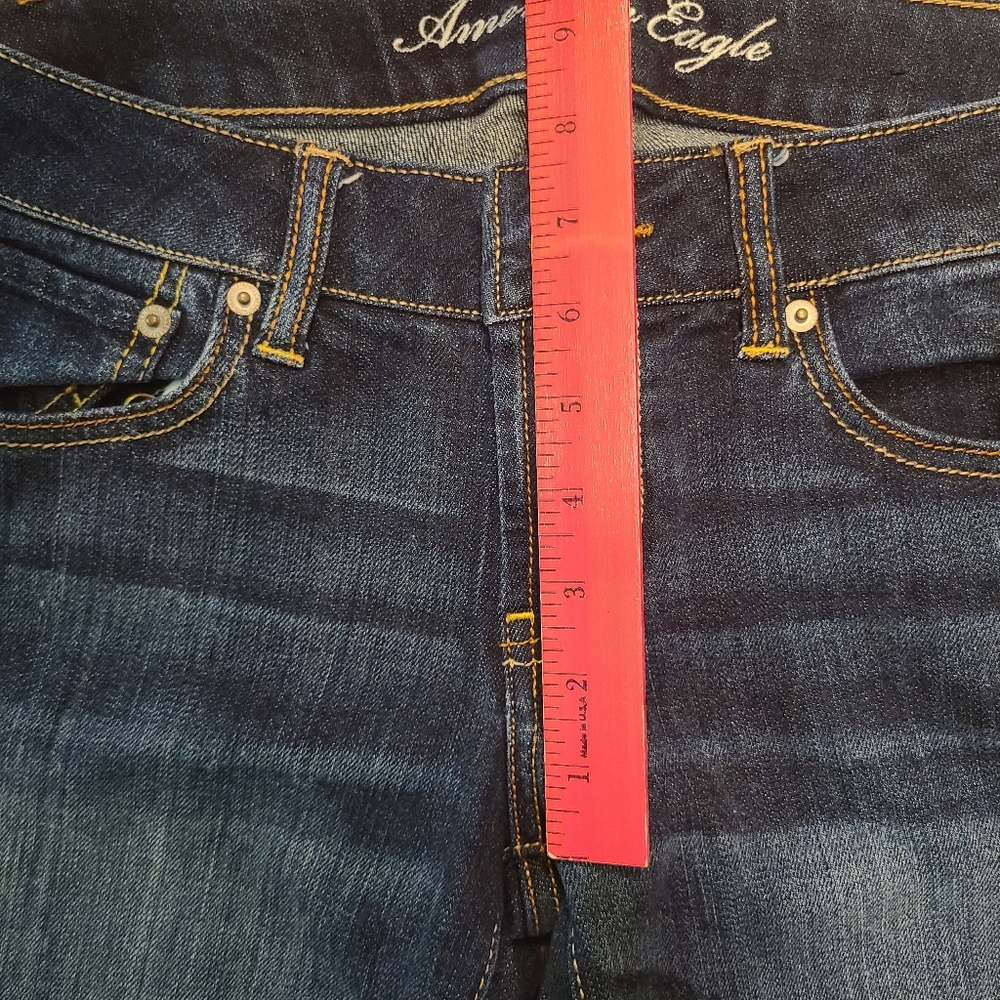 American Eagle Outfitters Favorite Boyfriend Jeans Womens 8 Blue Stretch Denim - Picture 11 of 12
